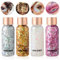 TOPJOWGA Glitter Corpo Gel, 4 Bottiglia Glitter Body Gel, Brillantini Make Up, Glitter Gel per Viso, Occhi, Labbra, Capelli,Corpo, Make-up Glitter, Glitter Body Gel per Musica Festival