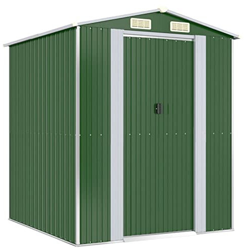 Keketa Gartenhaus Gartenhaus Gartenhaus Aufbewahrungshaus Gartenhaus Gerätehaus Aufbewahrungsbox Gartenmöbel Grün 192x191x223cm Stahl verzinkt