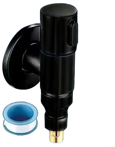 Eckventil mit Metallgriff, 1 in 2 Out Waschmaschine Doppelsteuerung Wasserhahn Rückschlagventil Set für Garten, Küche Spüle