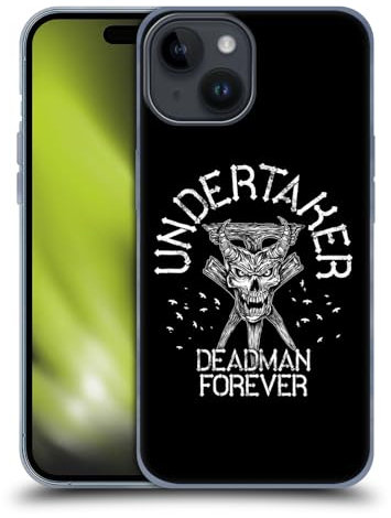 Head Case Designs Offizielle WWE Undertaker Deadman Forever 2017/18 Superstars Soft Gel Handyhülle Hülle kompatibel mit Apple iPhone 15