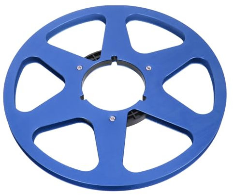 1/4 10,5 Zoll Leere Aufwickelspule, 6-Loch-Design, Edelstahlschrauben, Perfekter Ersatz, Universelle Öffnungsmaschinenteile, Aluminiumlegierung, 6 Löcher (Blue)