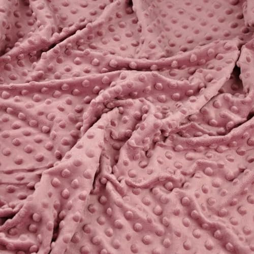Textrend Plush - Tissu Minky au mètre 270g/m2 - Tissu au mètre dans de nombreux coloris - Textiles 1x1,60m - Tissu au mètre pour enfants (Rose pastel foncé)