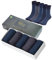 Tafluxe 5 paires de chaussettes en bambou pour hommes – Chaussettes durables, inodores, antibactériennes, absorbant l'humidité, respirantes, avec une boîte cadeau (Bleu, Gris)
