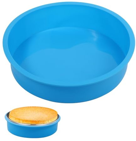 PEUTIER Silikon Käsekuchen Pfannenschutz für 22,9 cm, 24,1 cm, Blau Rund Springform Abdeckung, Silikonform Käsekuchen Wasserbad Backzubehör Verhindert das Eindringen von Wasser in die Springform