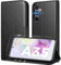 Peakally Handyhülle für Samsung Galaxy A35 5G Hülle [mit Panzer Schutz Glas], [RFID-Blockierung] Premium PU Leder Schutzhülle, Multifunktional Klapphülle kompatibel mit Galaxy A35 - Schwarz
