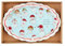 Mud Pie Piatti con Babbo Natale, 16 3/4 x 9 3/4, blu