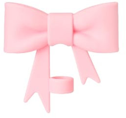 10mm Bow Shape Straw Topper for Stanley Cup (Pink)