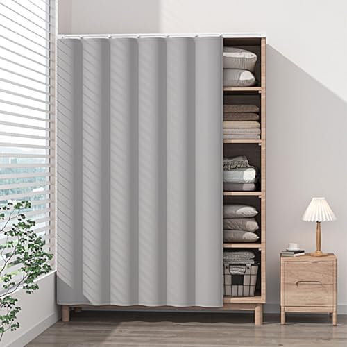 Wansiman Schrank Schatten Vorhang,BüCherregal Kurzer Vorhang,Staubdichte VorhäNge FüR Den Schrank,Vorhang PrivatsphäRe Kleiderschrank Staubdicht,Beschattung und Belüftung,für Schuhschränke