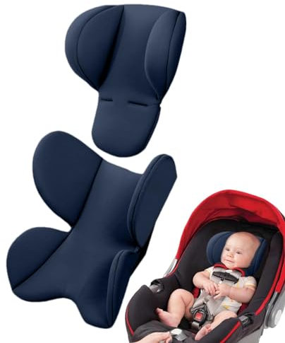 Amesor Baby Neugeboren Autositz Kissen, Extra Weiches Autositz-Einsatzkissen, Kopf Und Körperstütze Für Babyautositze, Kopf-Nacken-Sitzpolster Für Kinder, Für Kinderwagen-Baby-Hochstuhl-Stubenwagen