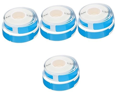HOODANCOS 4rollos Etiquetas Térmicas Para Cables Autoadhesivas Impermeables Etiquetas De Papel Azul Para Identificación De Cables Resistente Al Agua Desgarro El Hogar y Oficina