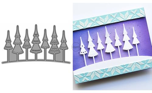 DzIxY Metall-Stanzformen für Kartenherstellung, verschiedene Weihnachtsbäume, Prägepapier-Stanz-Set, Scrapbook-Schablonen, Zubehör, Maschinenvorlagen