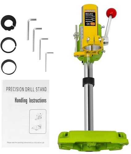 Bench Drill Press Stand Universal Power Drilling Stand Bench Repair Tool Stand with Clamp Base 90° Adjustable