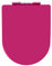 Abattant WC avec Frein de Chute, Abattant WC Clipsable avec Fermeture en Douceur, Abattant WC Familial, Matériau en Polypropylène(Rose Red)