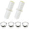 2 PCS Washing Machine Waste Pipe Connector, Dishwasher Drain Waste Hose Extension Pipe Washing Machine 110810 Leak-Proof Hose to Hoses Joiner with 4 Metal Clamp