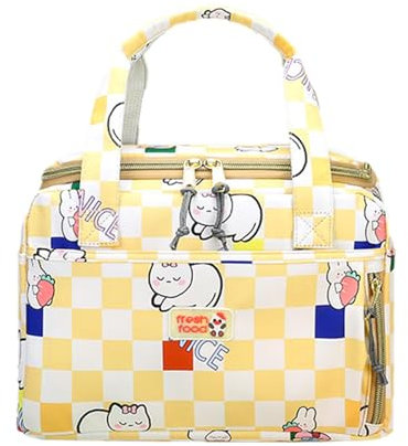 Lonchera de dibujos animados, lonchera aislada, diseño de gato, lonchera para niños, bolsa térmica a prueba de fugas, bolsa de almuerzo escolar, lonchera reutilizable, bolsa térmica de picnic para la