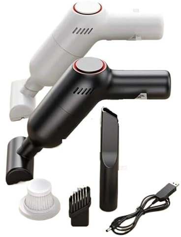 SRKATI Aspirateur Aspirateur de Voiture sans Fil, souffleur d'air, Machine de Nettoyage puissante, Forte Aspiration, Portable pour Voiture Aspirateur Voiture(Black)