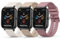 Amzpas 3 Stück Armband für Amazfit GTS 2 Mini/Amazfit GTS 4 Mini Armband,20mm Silikon Ersatzarmbänder Uhrenarmband für Amazfit GTS 2/GTS 3/GTS 4/GTS 2e/GTS(Starlight/Violett/Milchtee)