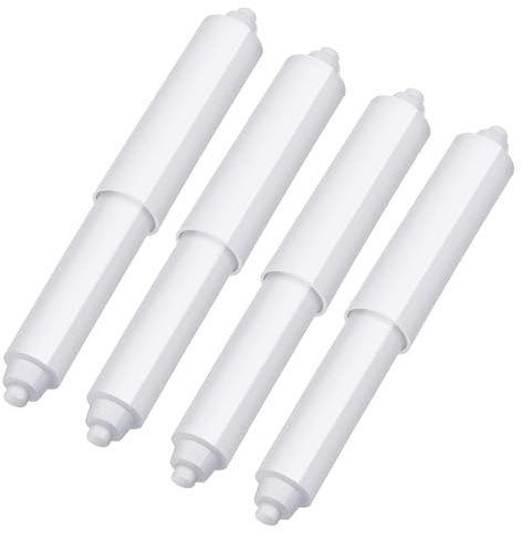 4 Stück Toilettenpapierhalter, Kunststoff Toilettenpapierrollenhalter, Ersatzrolle aus Kunststoff, Toilett Papier Halter Roller, Carta Igienica, Federbelastet