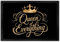 speecheese Goldene Krone Queen of Everything Fußmatte XL in 40x60 cm Lustige Türmatte mit Spruch für selbstbewusste Frauen
