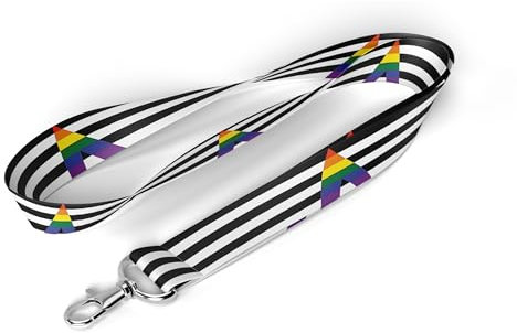 TAMAWire LGBTQIA Schlüsselband mit Stolzflagge, Gay Lesbisch, Bisexuell, Sicherheitsabzeichen für Veranstaltungen, Dinge Zubehör (Ally Straight)