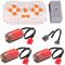 Ldiymoc 5PCS Red Upgraded Power Functions Motor Set Compatible With Lego-Technic Toy, Include 1x APP Dual Remote Control, 1x Lithium Battery Box, 3 x Red M-Motor