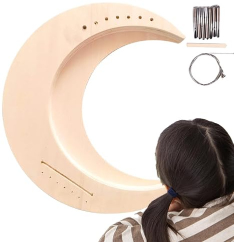 Kit lyre fai-da -te - Kit d'artisanat pour instruments à corde en bois portable | Kit de musique interactif pour, amateurs de musique et débutants, construisez votre harpe de lyre avec un fac