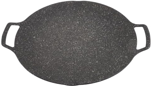 Keenso Aluminium Allaire BBQ Coréen Plaque de Rôtissage Circulaire de Bâton, Grilla (Type universel 36cm)