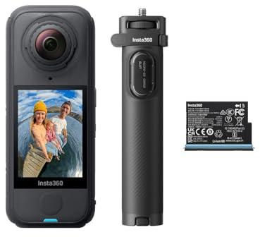 Insta360 X4 Air Travel Bundle - 8K 360 Camera, Lightweight 165g | Waterproof Action Camera, Replaceable Lenses, Wind Guard, FlowState Stabilization, AI-Powered App, Motorcycling, Skiing
