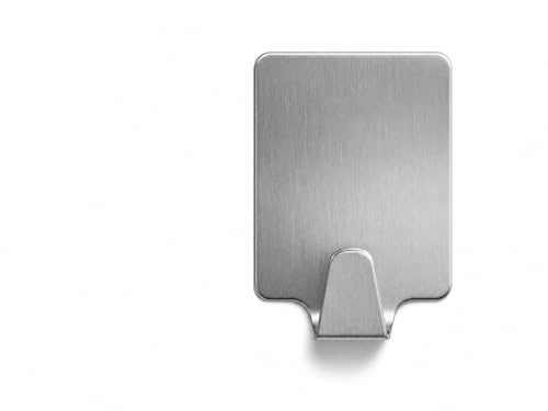Newplastica Ganci Adesivi Acciaio Inox Muro, Set 15 Pezzi, Tenuta Forte fino a 3 kg, Senza Forare Senza Trapano, Antiruggine, per Bagno Cucina Ingresso, Made in Italy