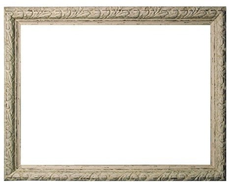 Barockrahmen weiß fein verziert, 337 AVO, Leerrahmen, 60x80 cm