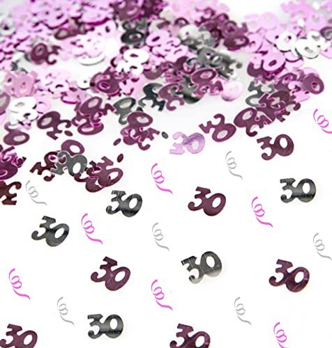Gifts 4 All Occasions Limited SHATCHI-164 14g 30th Pink Happy Birthday Party Glitz Table Confetti Sprinkles Decorations
