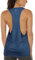 icyzone Sport Tank Top Damen Locker - Yoga Fitness Shirt atmungsaktive Sport Tops (S, Denim)