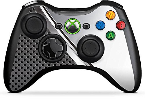DeinDesign Skin kompatibel mit Microsoft Xbox 360 Controller Folie Sticker Carbon Stahl Metall