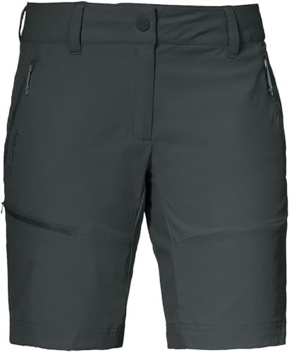Schöffel Damen Shorts Toblach2, leichte und kühlende kurze Wanderhose mit elastischem Stoff, vielseitige Outdoor Hose mit optimaler Passform und praktischen Taschen, asphalt, 38