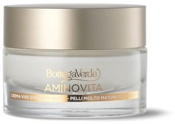 Bottega Verde - Crema Viso, Aminovita, per Giorno e Notte, 50 ml, Azione Antirughe, con Pluridefence®, per Pelli Mature