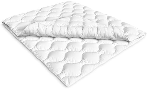 Siebenschläfer 4-Jahreszeiten Bettdecke 200x220 cm - bestehend aus 2 zusammengeknöpften Steppdecken - adaptierbare Decke für Sommer und Winter