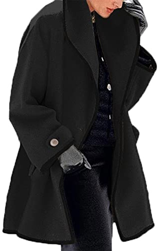 KeYIlowys Veste à Capuche en Laine Ample à Manches Longues pour Femmes Automne/Hiver