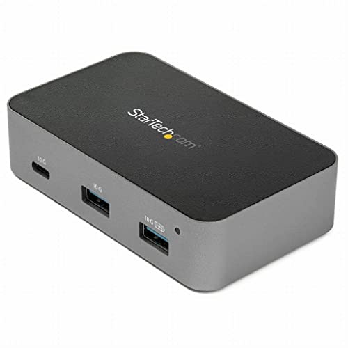 StarTech. com 3-Port-USB-C-Hub mit Ethernet-Netzwerk-Port - USB 3.1 Gen 2 10Gbps auf 2X USB-A und 1x USB-C - Stromversorgung - HB31C2A1CGS
