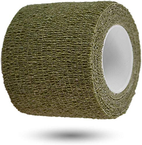 normani Survival Tarnband Gewebeklebeband selbsthaftend zur Tarnung von Outdoor Ausrüstungsgegenständen 5 cm x 4,5 m Rolle Farbe Oliv