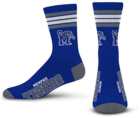 FBF Unisex 4 Streifen Deuce Crew-Socken, Teamfarbe, Medium