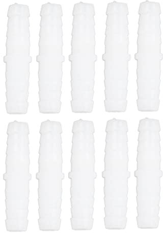 10 Uds, Accesorio de Lengüeta para Manguera de Plástico, Empalmador de Púas Recto Igual, Adaptador de Unión de Unión de Tubería para Aire, Agua, Combustible, Blanco(9-9mm through)