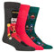 SockShop Lazy Panda Herren Weihnachten Bambussocken Packung 3 Nussknacker 40-45