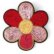 Broche Epingle Broches Pins Épinglette Pince À Châle Insigne Brodé À La Main en Soie Indienne Fleur De Plante Délicate Broche Conception Sens Niche Broche Accessoires Femme,Fleurs Roses