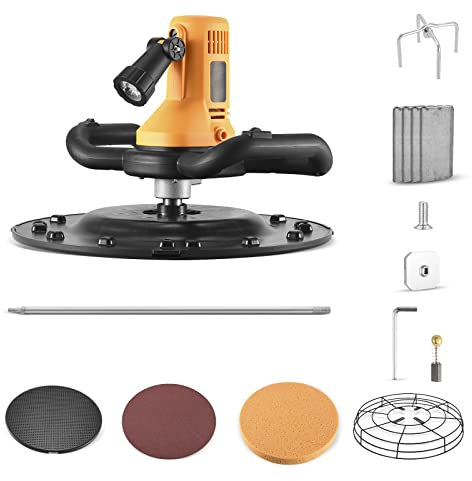 GJCrafts Máquina Alisadora de Paredes con Paleta de Mortero de Cemento y cuatro cuchillas eléctricas para pisos