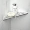 Bernkot Étagère de douche d'angle en acier inoxydable 304 pour murs carrelés, étagère encastrable pour rénovation de salle de bain (brossée, 254 mm)