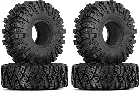 INJORA 1.9 Reifen Mud Terrain Laufrad Kraken Claw Reifen für Axial SCX10 Pro UTB18 TRX4 Redcat VS4-10 Redcat Gen 8 7 Pro Enduro FCX10 1/10 RC Crawler Auto, 4PCS