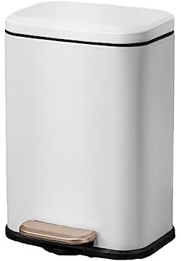 SUIOPPYUW Kompakter und stilvoller Mülleimer für die effiziente Abfallentsorgung im Badezimmer. Edelstahl Badezimmer Mülleimer, Mülleimer, Küche, Weiss