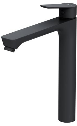 Mitigeur de Lavabo, Robinet de Lavabo, Robinet Salle de Bain, Noir Mat, Cartouche Céramique SoftMotion 30 mm, Résistant aux rayures, Garantie 5 ans (FTA92022) AM.PM