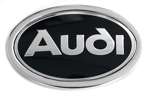 Audi 895853621A01C Plakette Logo Emblem Kotflügel, schwarz/Chrom