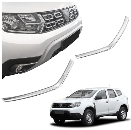 CHROMEMASTER | Kompatibel mit Dacia Duster 2018-2023 | Leisten für Kühlergrill, Zierblenden, Rostfreier Stahl Poliert | Perfekte Passform; Neues, Attraktives Erscheinungsbild des Fahrzeugs
